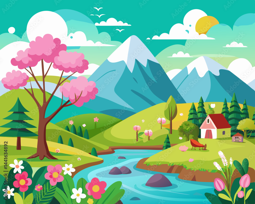 Obraz premium spring illustration 