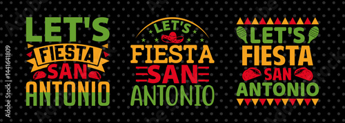 Lets Fiesta San Antonio SVG Cinco De Mayo Fiesta Squad Design Bundle Mexican Quote Design