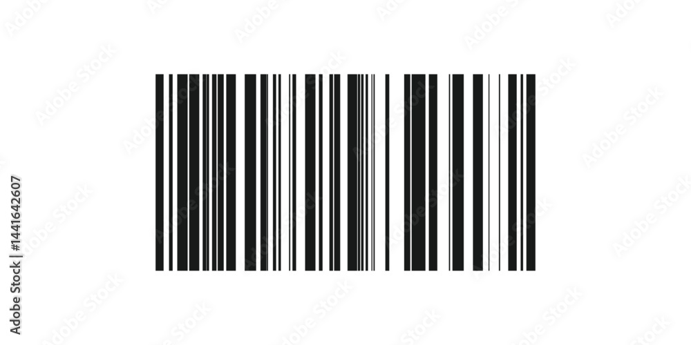 Flat vector barcode icon, barcode symbol for online retail, barcode icon for product packaging, simple barcode icon vector art, barcode symbol icon for digital use Flat vector barcode icon, barcode symbol for online retail, barcode icon for product packaging, simple barcode icon vector art, barcode symbol icon for digital use