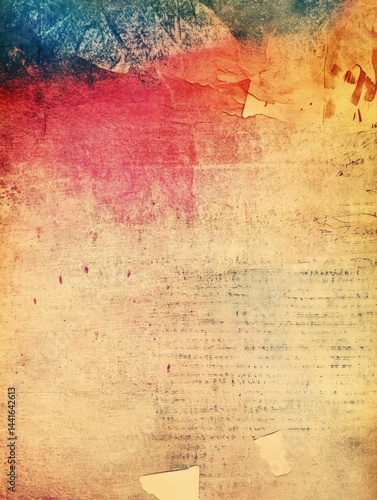 Obraz na płótnie Unique Grunge Artistic Background Created With Ink Stamps, Textures, and Overlays for a Vintage Scrapbook Feel w salonie