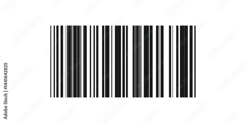 Flat vector barcode icon, barcode symbol for online retail, barcode icon for product packaging, simple barcode icon vector art, barcode symbol icon for digital use Flat vector barcode icon, barcode symbol for online retail, barcode icon for product packaging, simple barcode icon vector art, barcode symbol icon for digital use