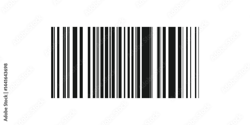 Black Barcode Icon Isolated on White Background, Vector Illustration Black Barcode Icon Isolated on White Background, Vector Illustration