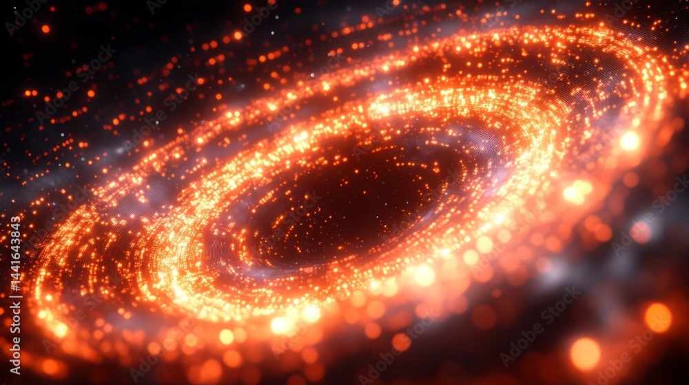 Celestial Vortex of Cosmic Radiance: An artistic visualization of a galaxy swirls with incandescent particles, creating a mesmerizing dance of light and shadow. Celestial Vortex of Cosmic Radiance: An artistic visualization of a galaxy swirls with incandescent particles, creating a mesmerizing dance of light and shadow.