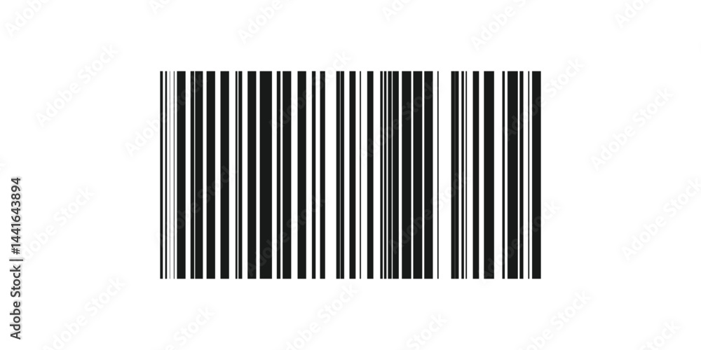 Black Barcode Icon Isolated on White Background, Vector Illustration Black Barcode Icon Isolated on White Background, Vector Illustration