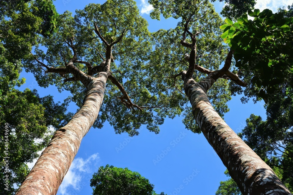 Treetops seen from a low angle