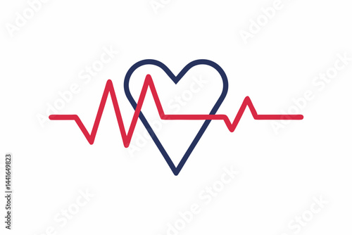ECG Heart Rate Zigzag Line Icon