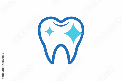 Tooth Icon with Sparkle Symbol