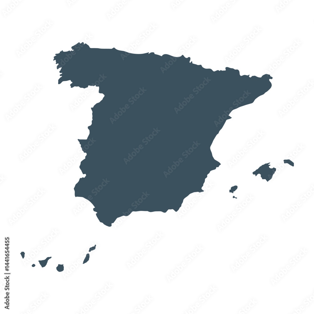 Fototapeta premium spain map vector with transparent background