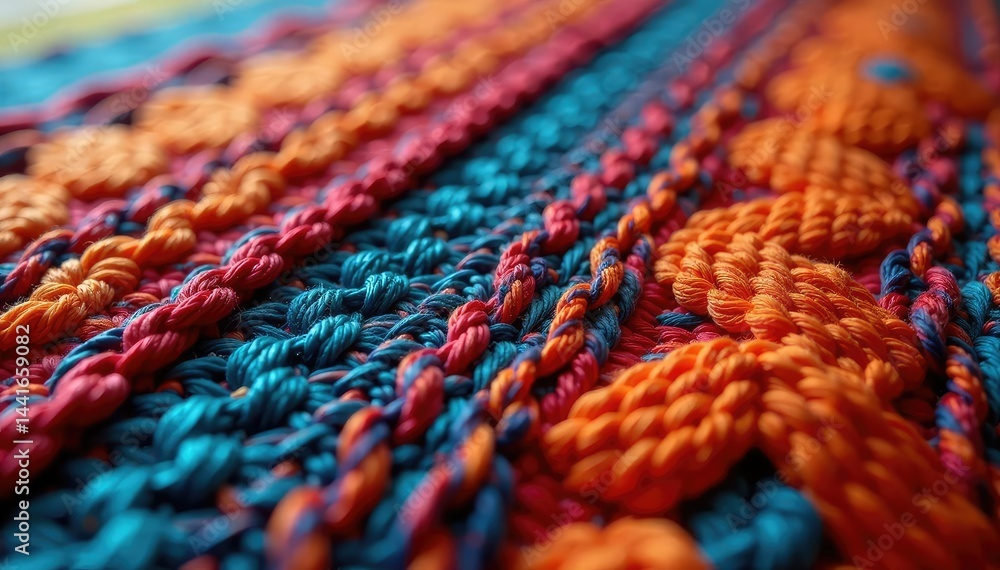 Close-up of intricate woven fabric with repeating geometric design , complex, tapestry, fabric texture Close-up of intricate woven fabric with repeating geometric design , complex, tapestry, fabric texture