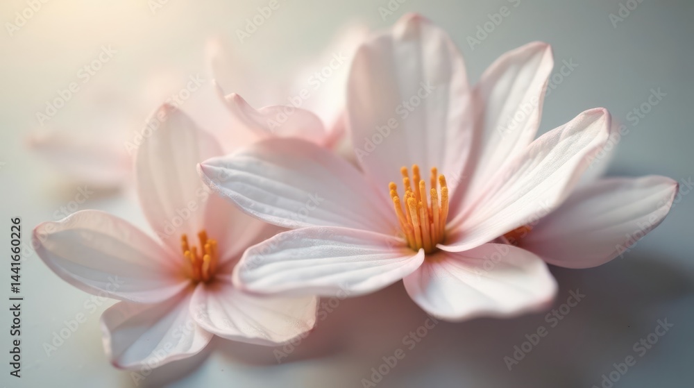 Delicate pastel blossoms, soft petals unfurling, gentle light illuminating the intricate details of nature's artistry. Delicate pastel blossoms, soft petals unfurling, gentle light illuminating the intricate details of nature's artistry.