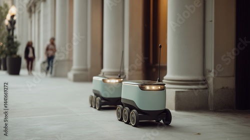 Autonomous Delivery Robots Navigating Urban Landscape with Classical Architecture