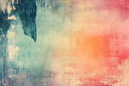 Grunge Artistic Background Featuring Ink Stamps and Textures, Embodying a Vintage Scrapbook Aesthetic for Creative Projects and Designs