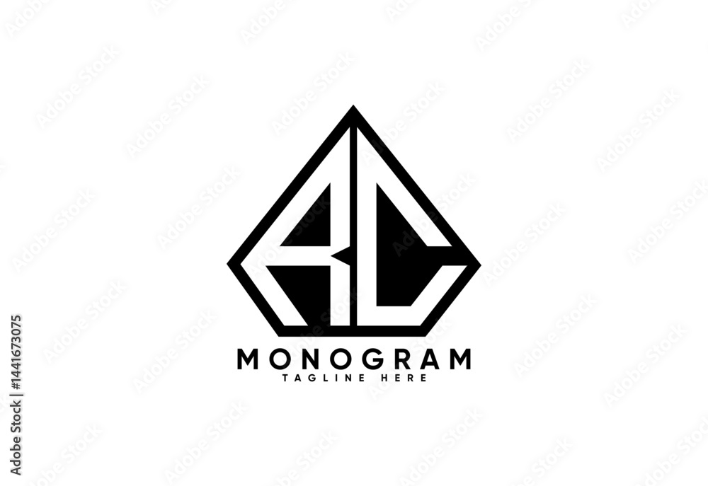 RC letter creative monogram vector logo design. RC letter creative monogram vector logo design.