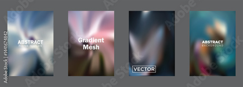 Abstract Gradient Mesh Background Poster Templates Vector Designs
