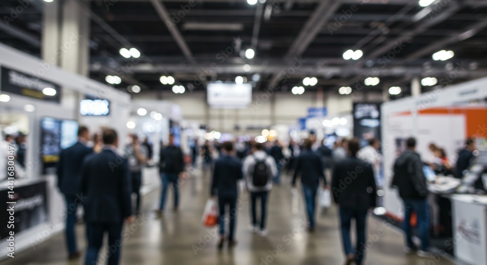 Busy Trade Show Expo Crowded Convention Center Busy Trade Show Expo Crowded Convention Center