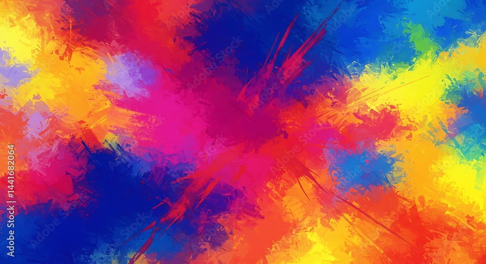 Fototapeta premium Chromatic Explosion AI Generated