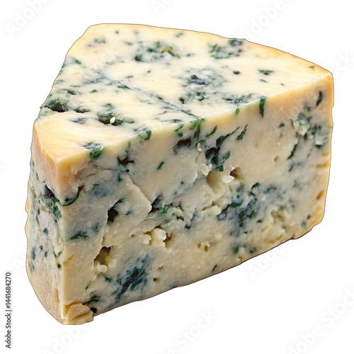 blue cheese isolated on white