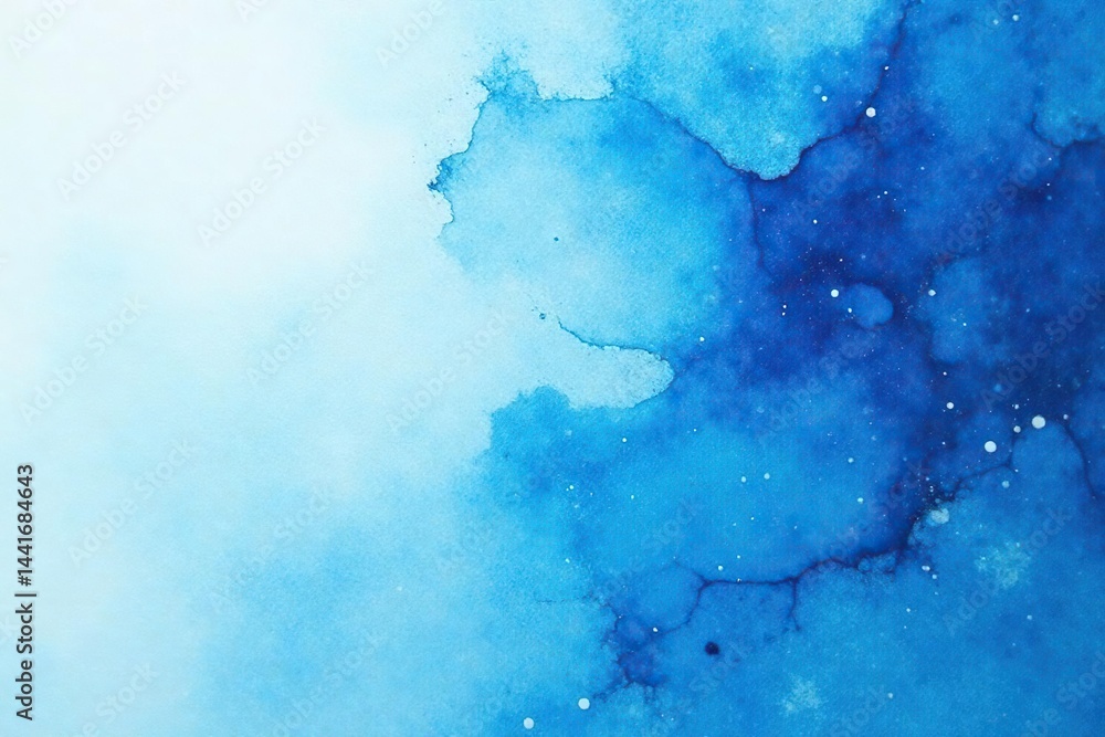 Obraz premium Swirling blue watercolor washes, textured backdrop, watercolor, subtle