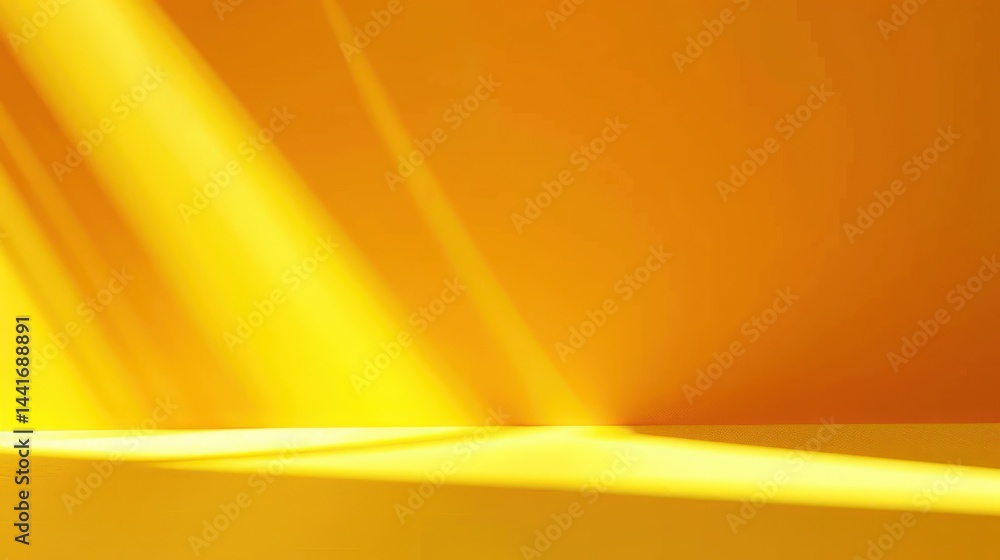 Bright warm golden yellow light beams casting glowing streaks across a smooth orange and yellow gradient background, creating a sense of warmth and energy Bright warm golden yellow light beams casting glowing streaks across a smooth orange and yellow gradient background, creating a sense of warmth and energy