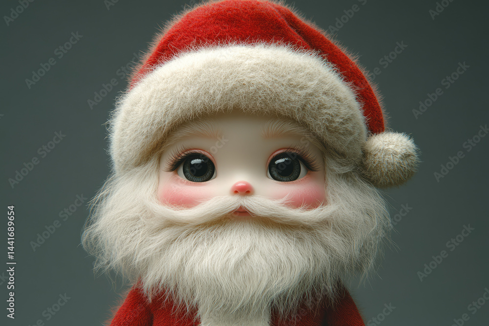 Festive 3D Santa Claus Render with Gentle Color Palette Festive 3D Santa Claus Render with Gentle Color Palette