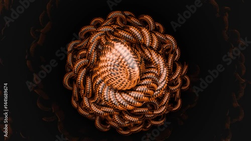 Dive into the hypnotic flow of this Abstract Snake Animation VJ Loop in ultra-sharp 4K resolution. Featuring a fluid, serpentine shape that twists and moves with mesmerizing elegance