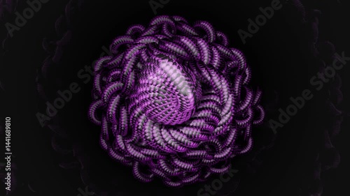 Dive into the hypnotic flow of this Abstract Snake Animation VJ Loop in ultra-sharp 4K resolution. Featuring a fluid, serpentine shape that twists and moves with mesmerizing elegance
