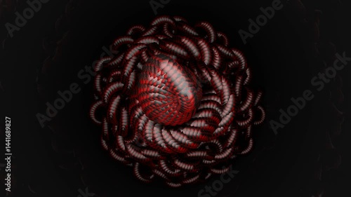 Dive into the hypnotic flow of this Abstract Snake Animation VJ Loop in ultra-sharp 4K resolution. Featuring a fluid, serpentine shape that twists and moves with mesmerizing elegance