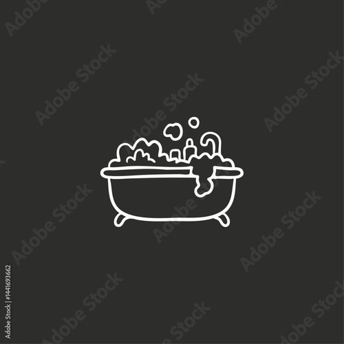 Bathtub icons flat vector design