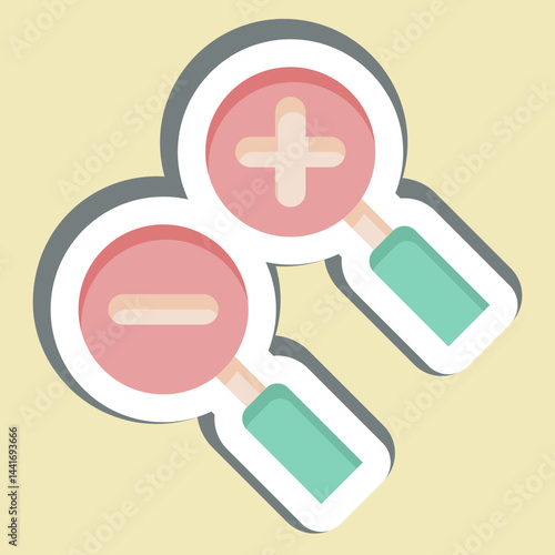 Sticker Zoom Area. related to Location symbol. design editable