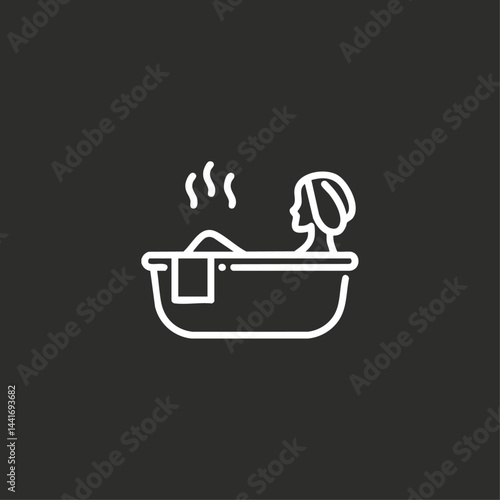 Bathtub icons flat vector design