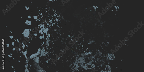 water splash on black background. water splash black background backdrop fresh. Blue water splash isolated on black background.  3D illustration. Blurred images of close-up soda water bubbles . .