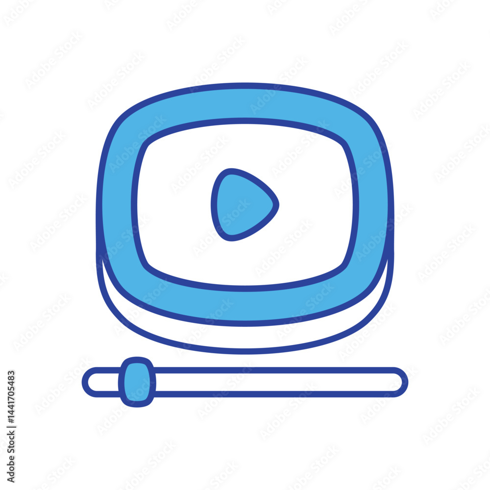 Obraz premium Play Button icon vector stock illustration