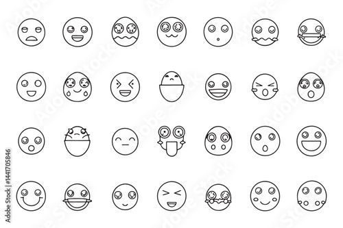 Beautiful emojis for social media, which you can use Web imoji icon set