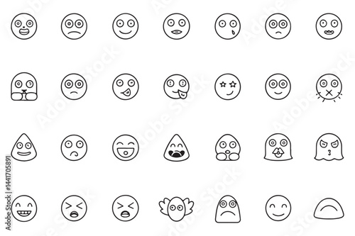 Beautiful emojis for social media, which you can use Web imoji icon set