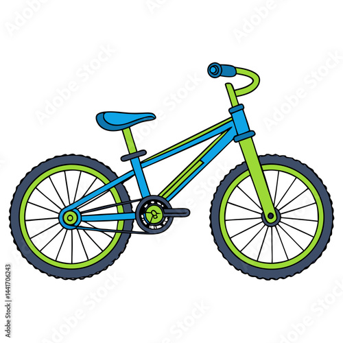 clean yellow bike side view