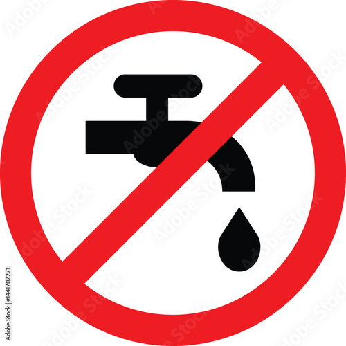 no waste water allowed sign, environmental protection signage, pollution prevention and drainage warning