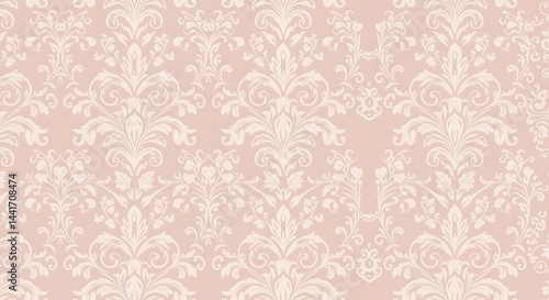 Blush Damask Dream AI Generated