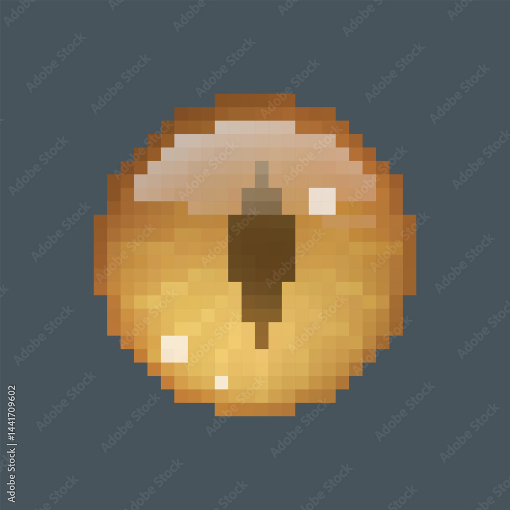 Fototapeta premium monster eye in pixel art style with isolated background