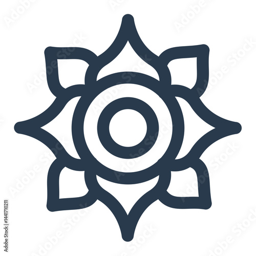 Chakra Symbol with Radiant Energy
