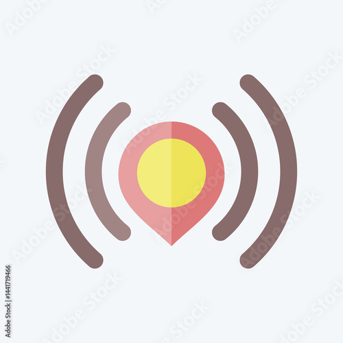 Icon Send Location. related to Location symbol. flat style. design editable