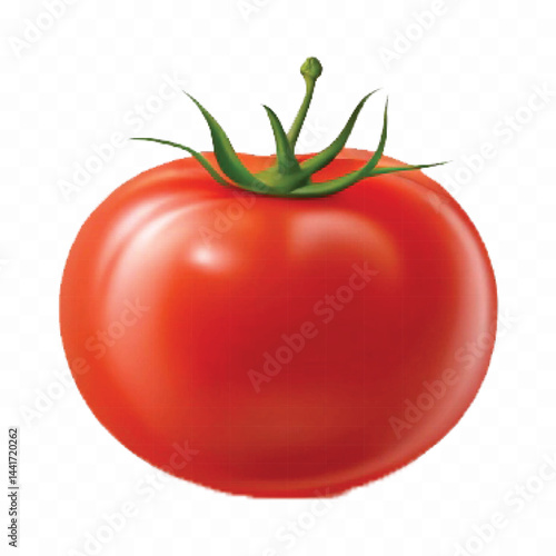 Wallpaper Mural realistic 3d red tomato and slice isolated on  transparent background Torontodigital.ca