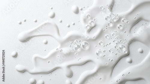 Wallpaper Mural White Creamy Texture with Bubbles on Textured Surface white cream texture bubbly bubbles smooth soft Torontodigital.ca