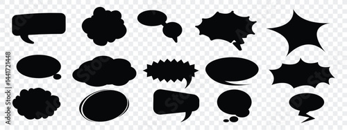 Speech Bubble Vector Icon Set. Chat, Message, and Communication Symbols. vector illustration. eps 10