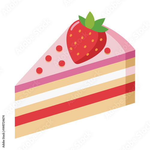 95 Vactor Cake food color illustration Cake Flat Design Dessert 