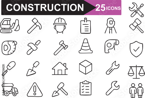 Construction Vector Icons Pack Perfect for Building Projects