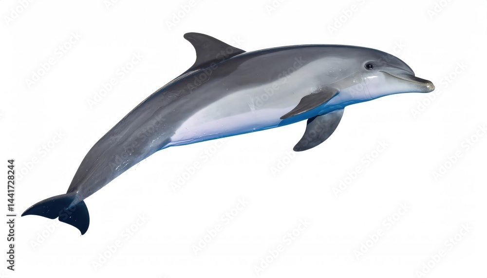 Obraz premium Dolphin in Dynamic Pose: Aquatic Elegance and Grace