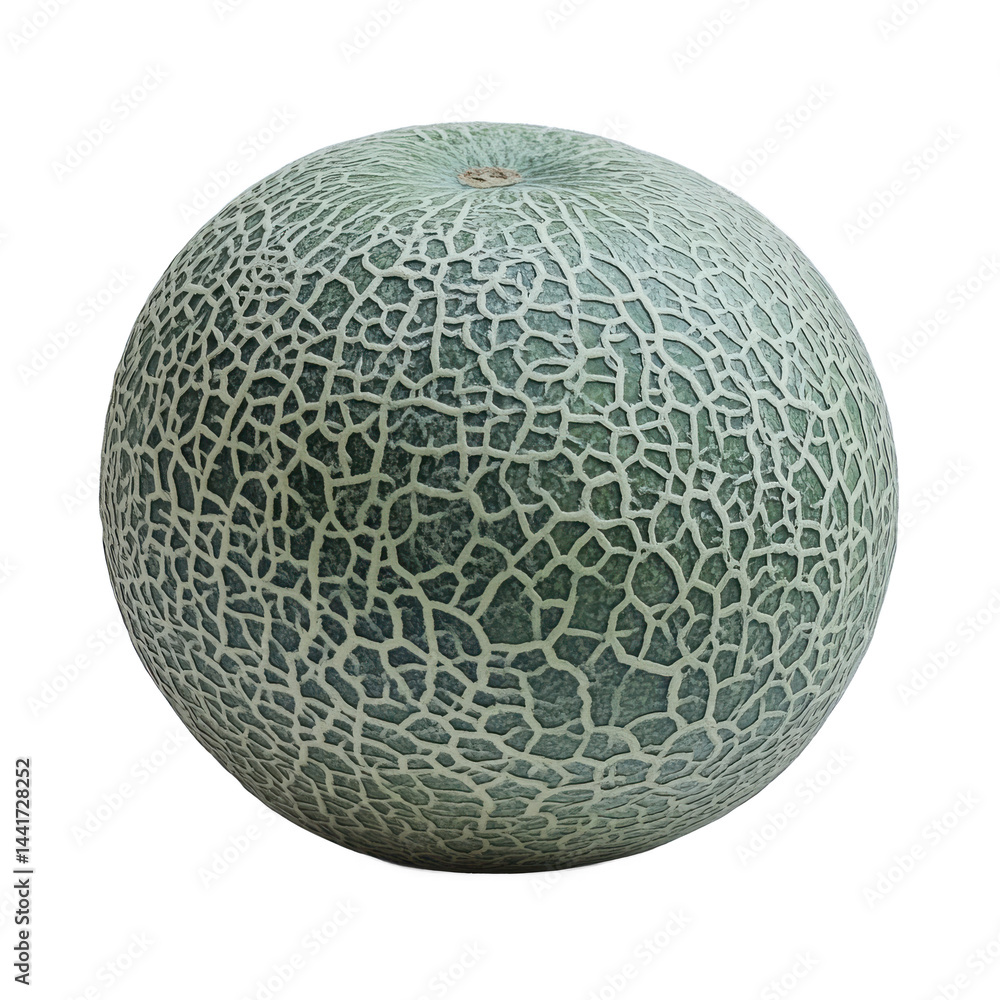 A close up shot of a cantaloupe melon with its distinct netted rind against a dark background space A close up shot of a cantaloupe melon with its distinct netted rind against a dark background space