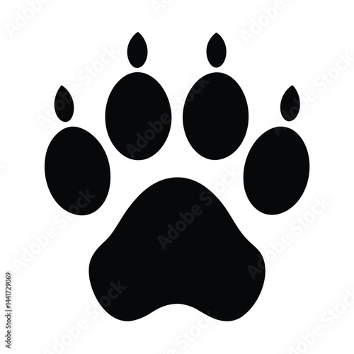 Animal paw print vector