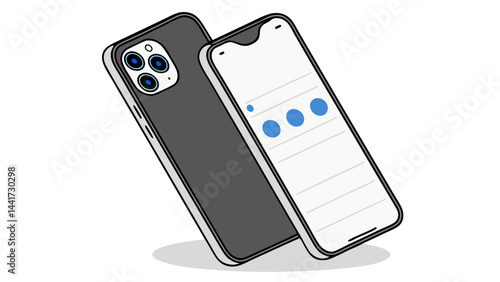 Minimalistic vector of a modern smartphone with a blank interface, focusing on tech potential and digital design possibilities