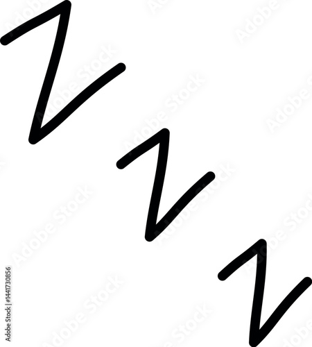 Bold stylized ZZZ sleep symbols in black for rest and relaxation concepts
